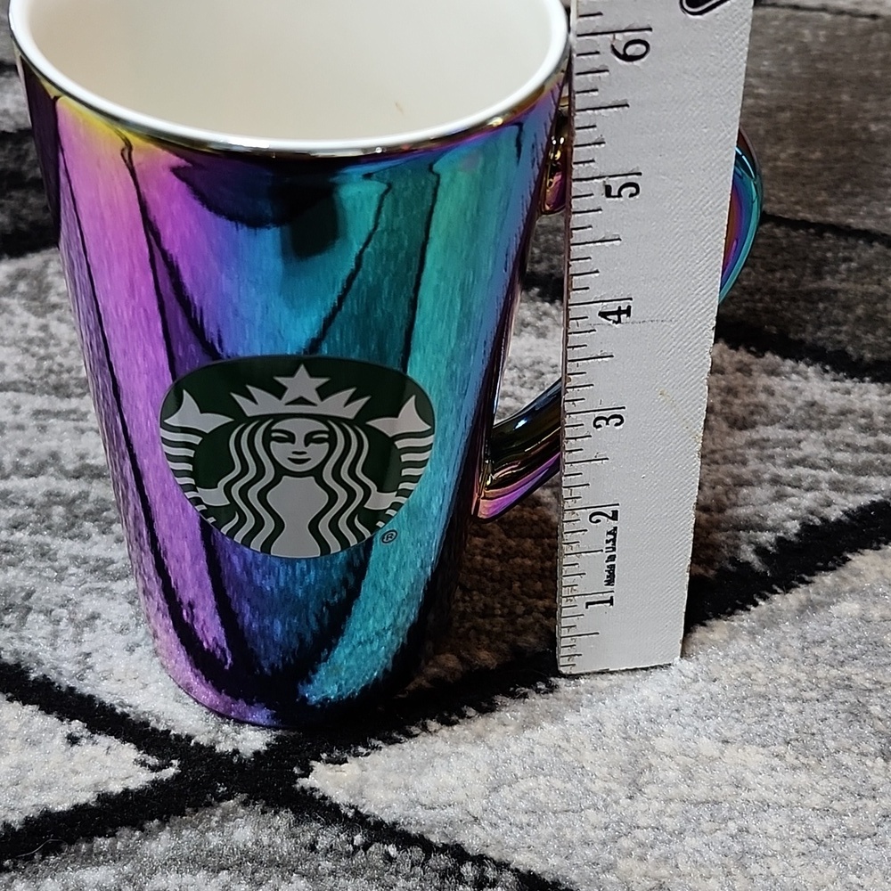 STARBUCKS 2022 RAINBOW IRIDESCENT HOLOGRAPHIC 16OZ COFFEE MUG - Picture 7 of 9